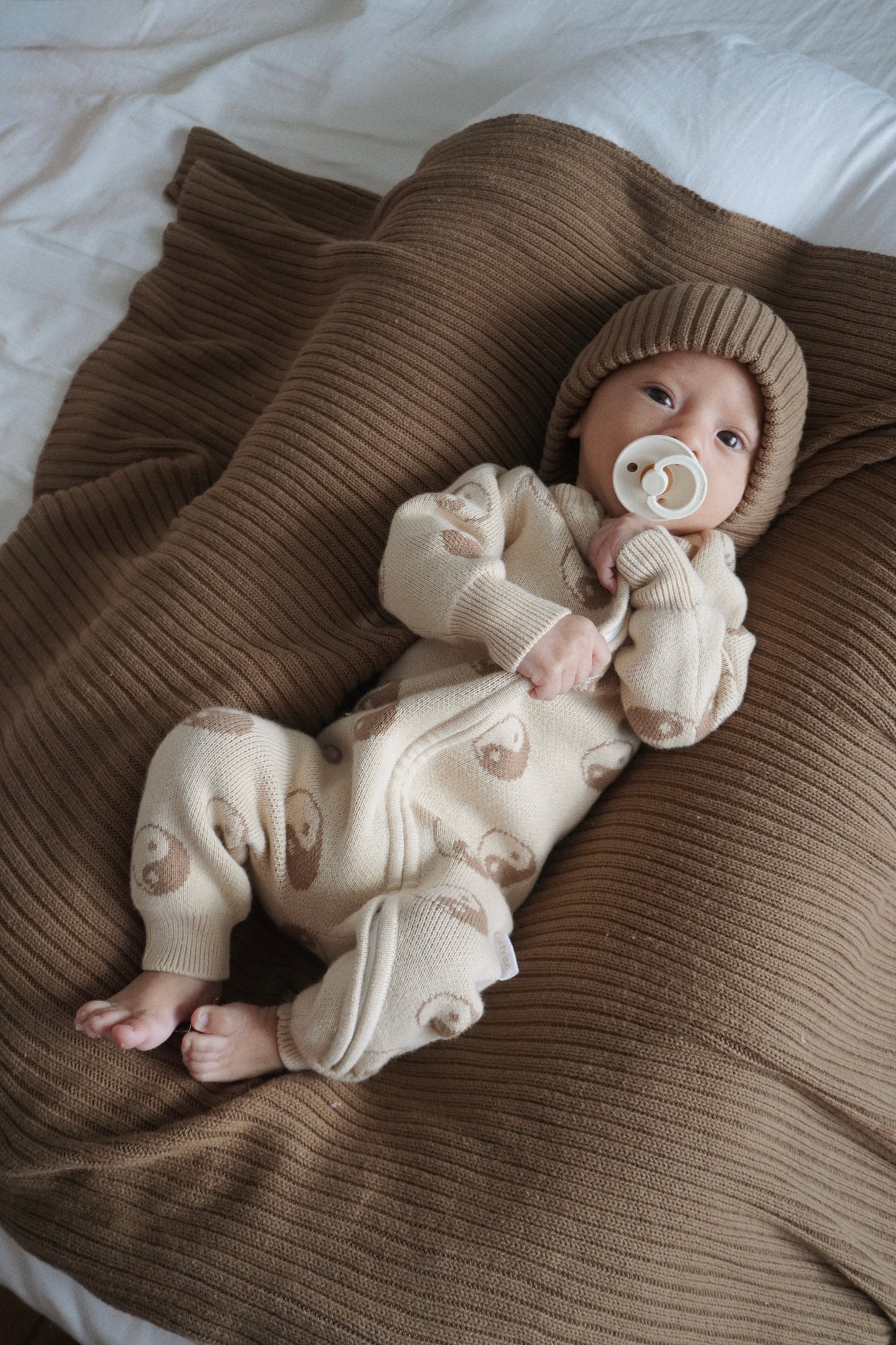 Yin Yang Romper | Oatmeal