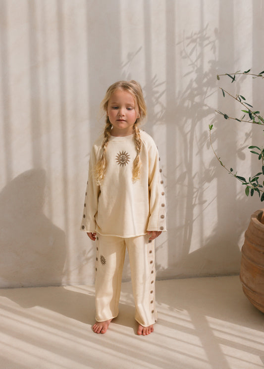French Terry Pant | Cream