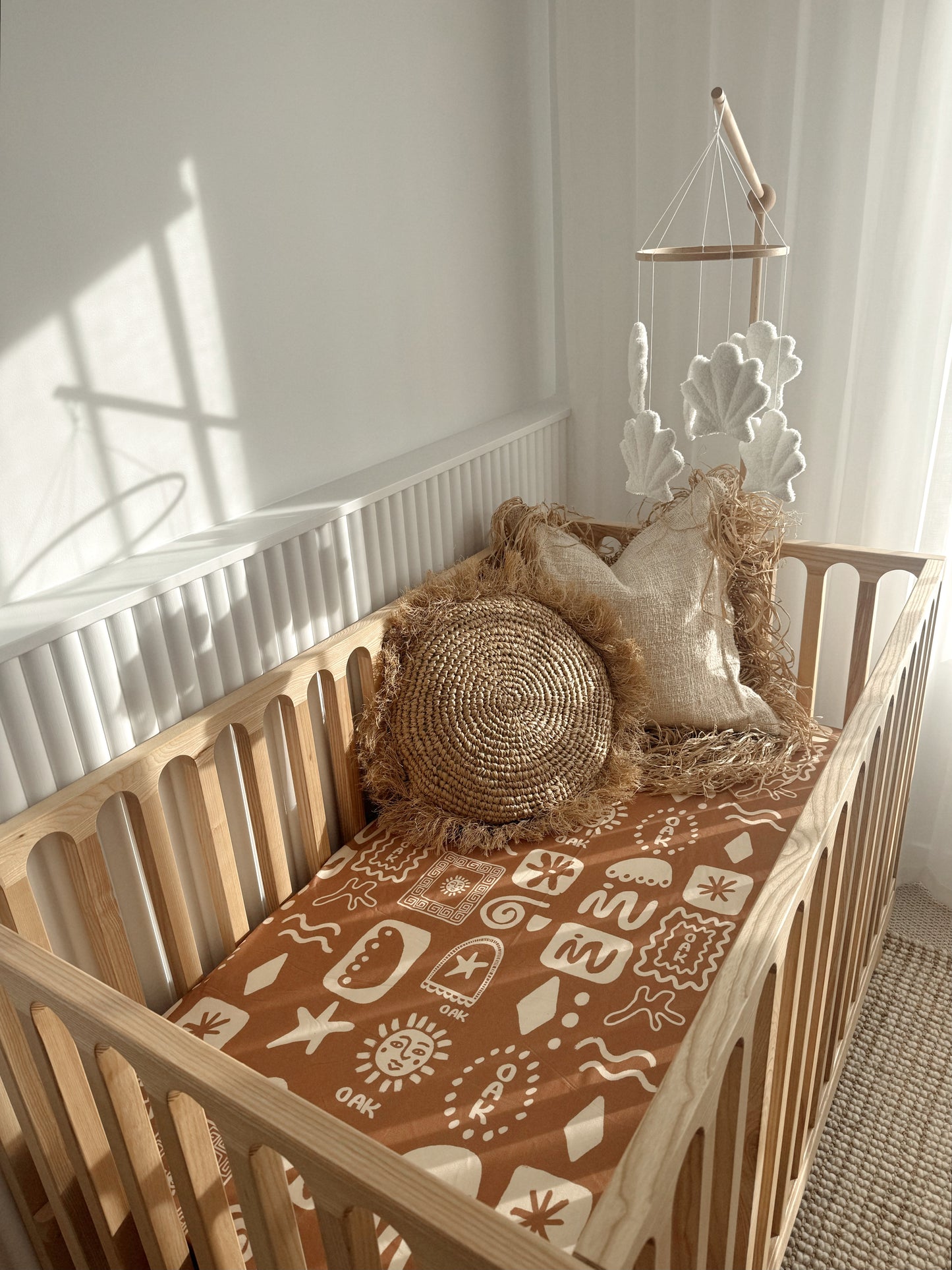 Cot Sheet | Oasis (Tobacco Brown)
