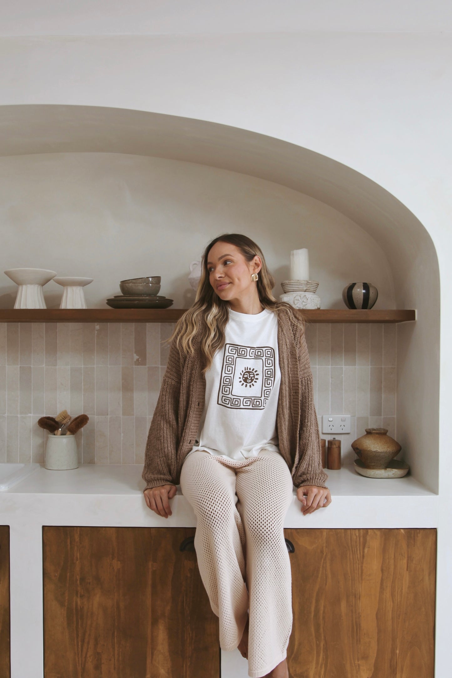 Textured Knit Cardigan | Chocolate