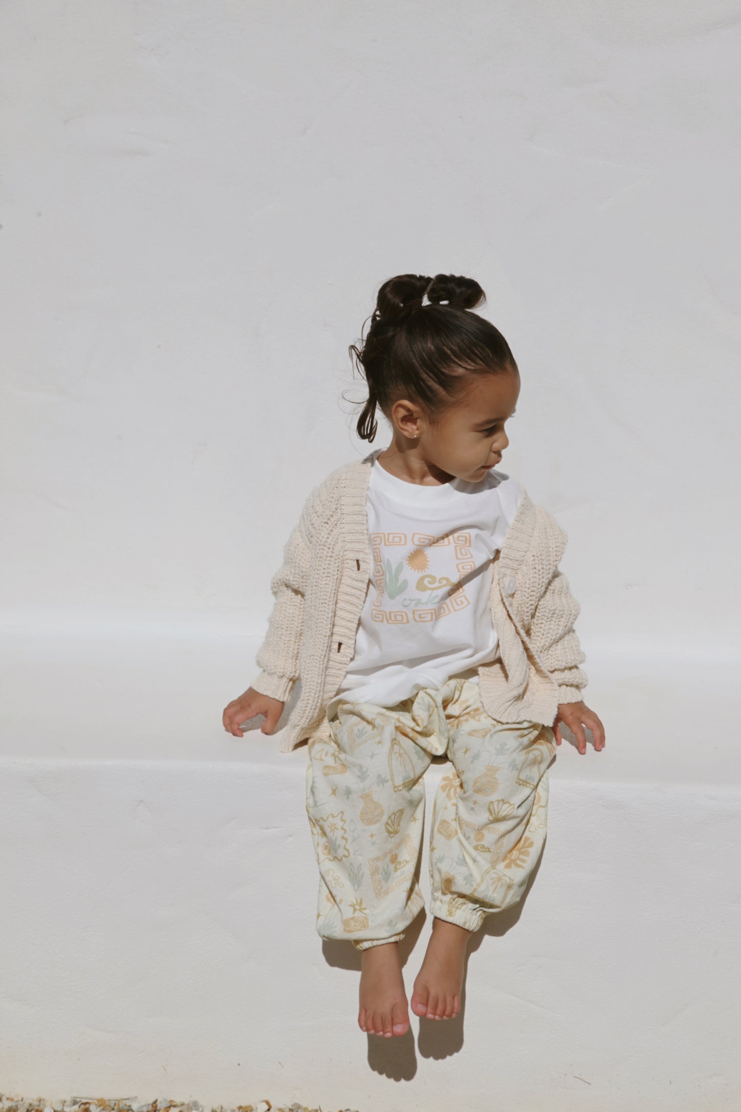 Kids Textured Knit Cardigan | Stone