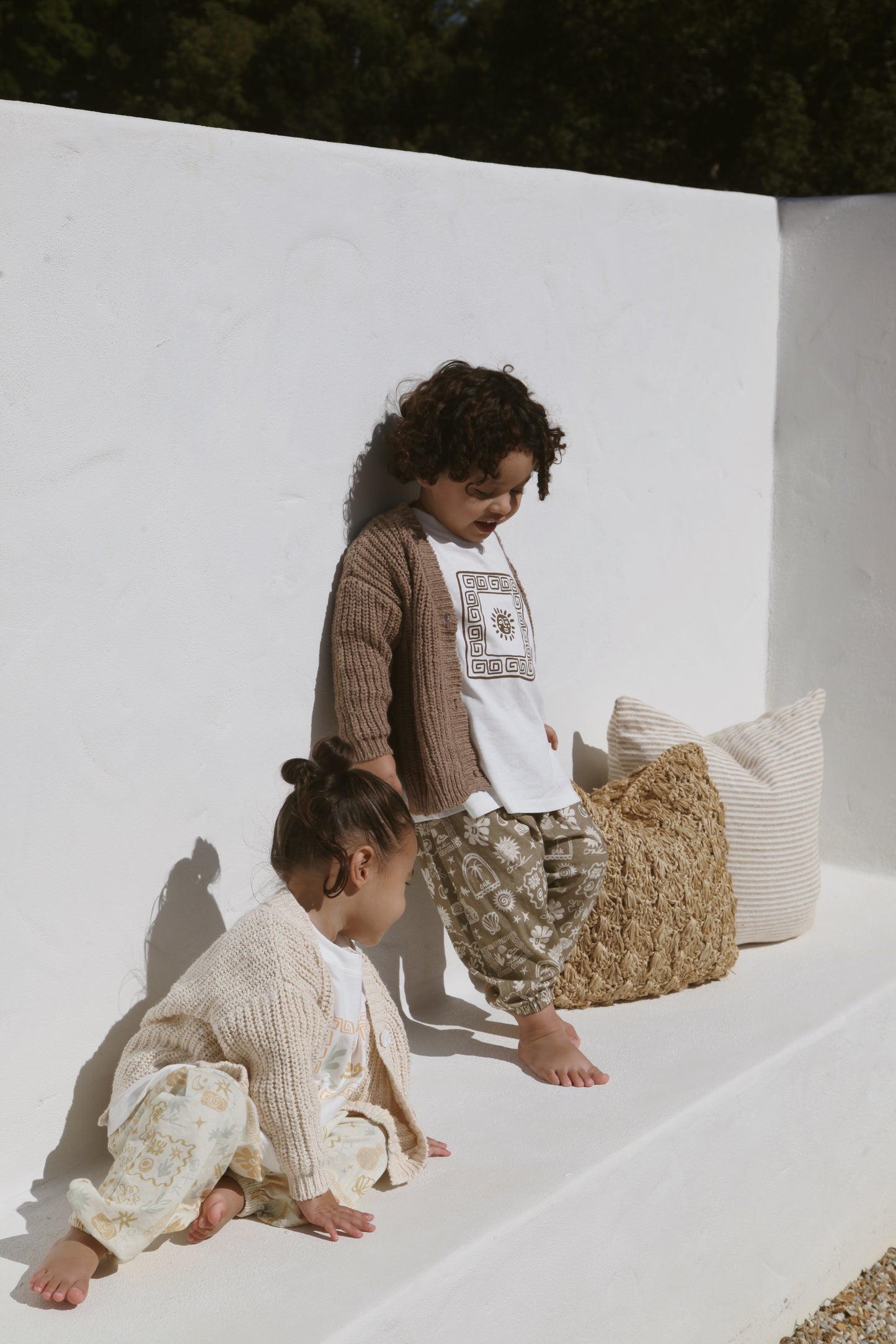Kids Textured Knit Cardigan | Chocolate