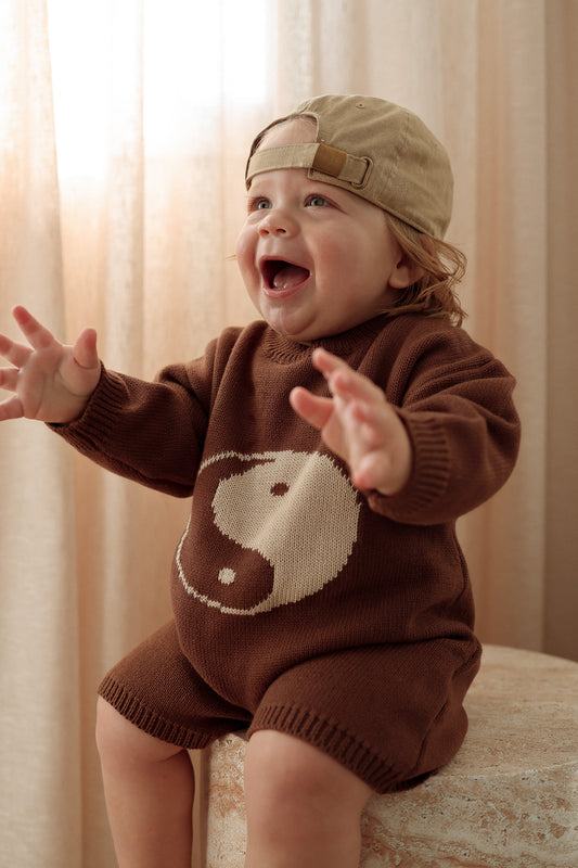 Yin Yang Romper | Chocolate