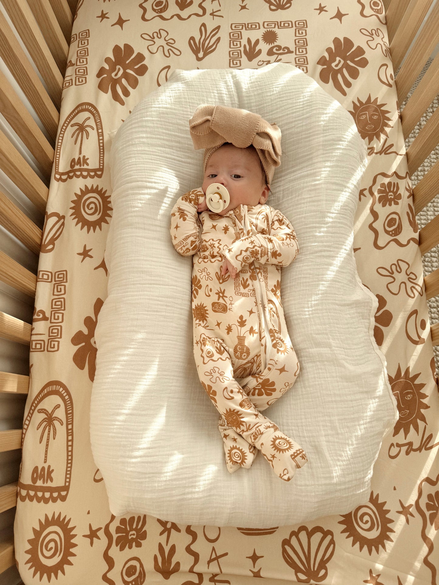 Wanderer Bamboo Zippy Onesie | Tobacco Brown