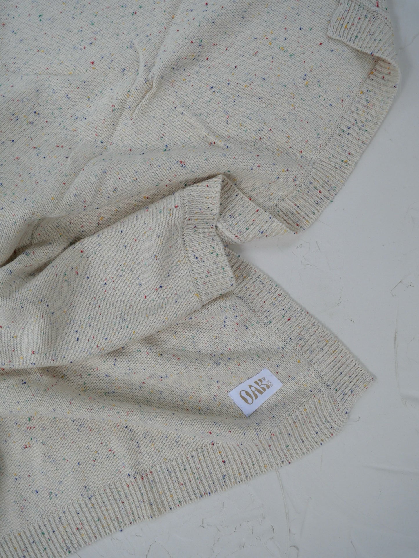 Speckled Knit Blanket | Milk
