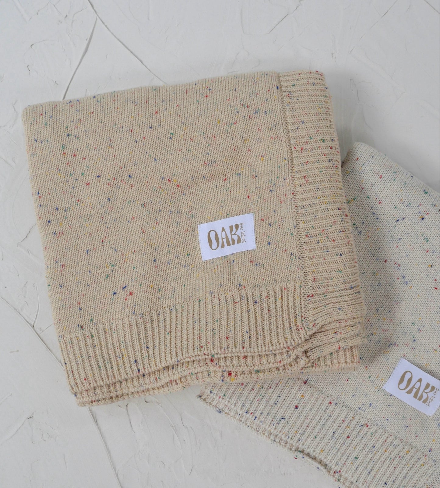 Speckled Knit Blanket | Tan
