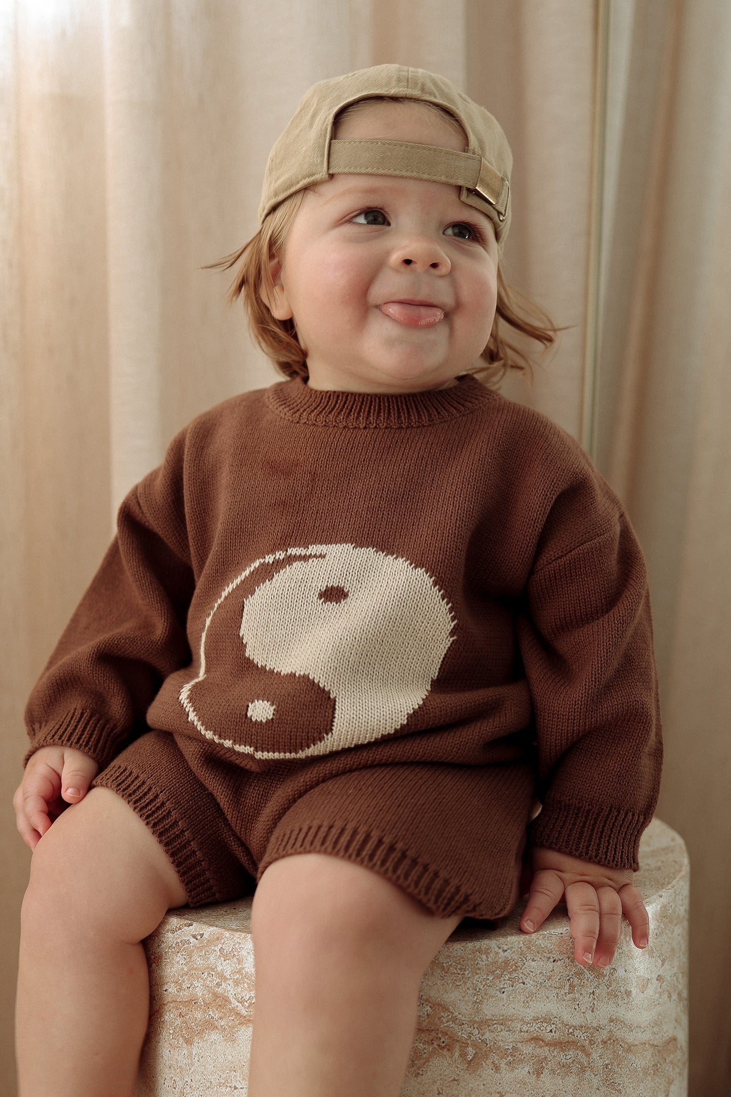 Yin Yang Romper | Chocolate