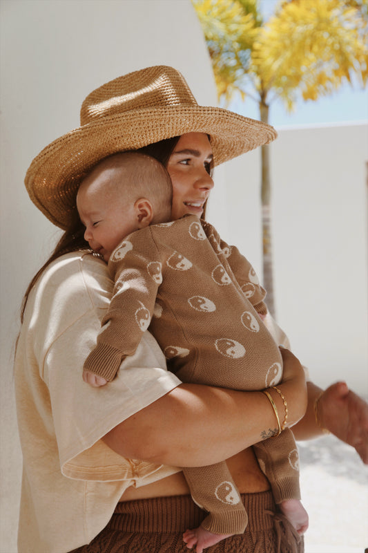 Yin Yang Romper | Mocha