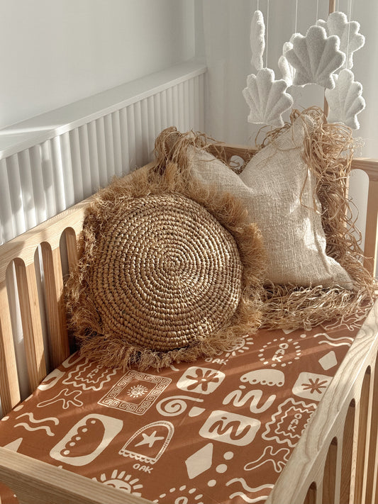 Cot Sheet | Oasis (Tobacco Brown)