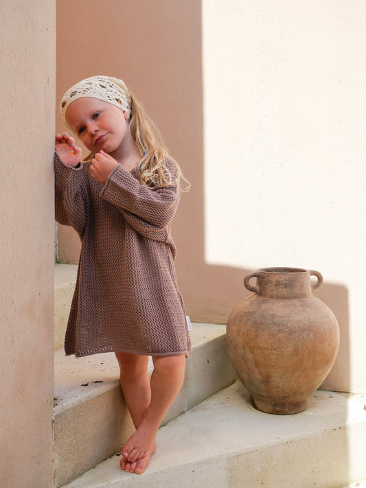 Crochet Knit Pullover | Cacao