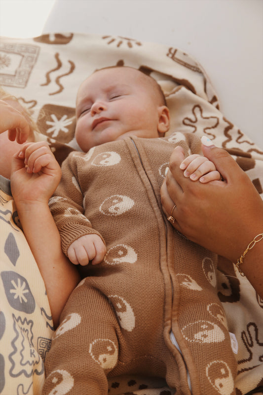 Yin Yang Romper | Mocha