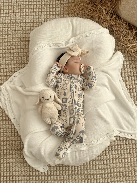 Bamboo Zippy Onesie | Oasis (Azul)