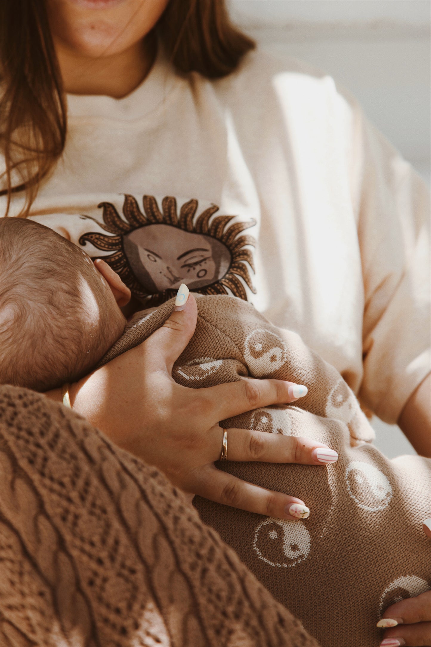 Yin Yang Romper | Mocha