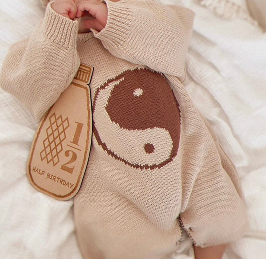 Yin Yang Romper | Oat