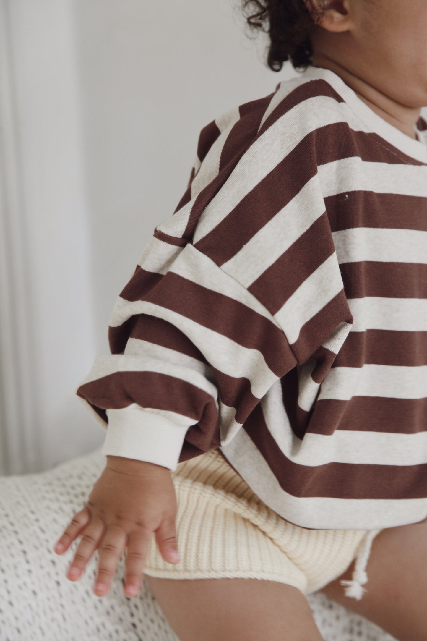 Striped Pullover | Brown/Grey