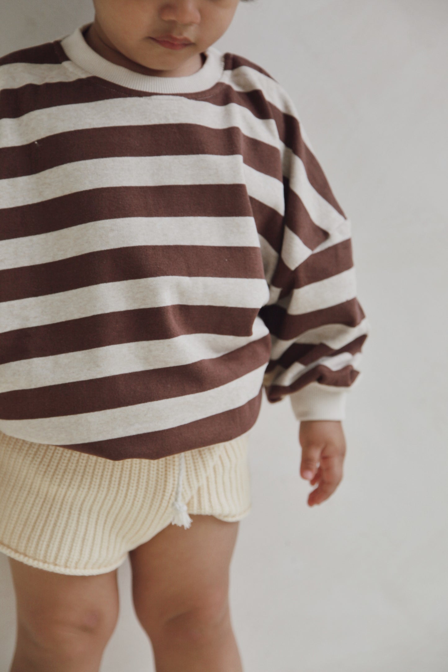 Striped Pullover | Brown/Grey