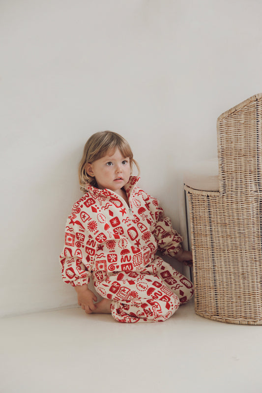 Oasis Fleece Jumper | Cherry Red