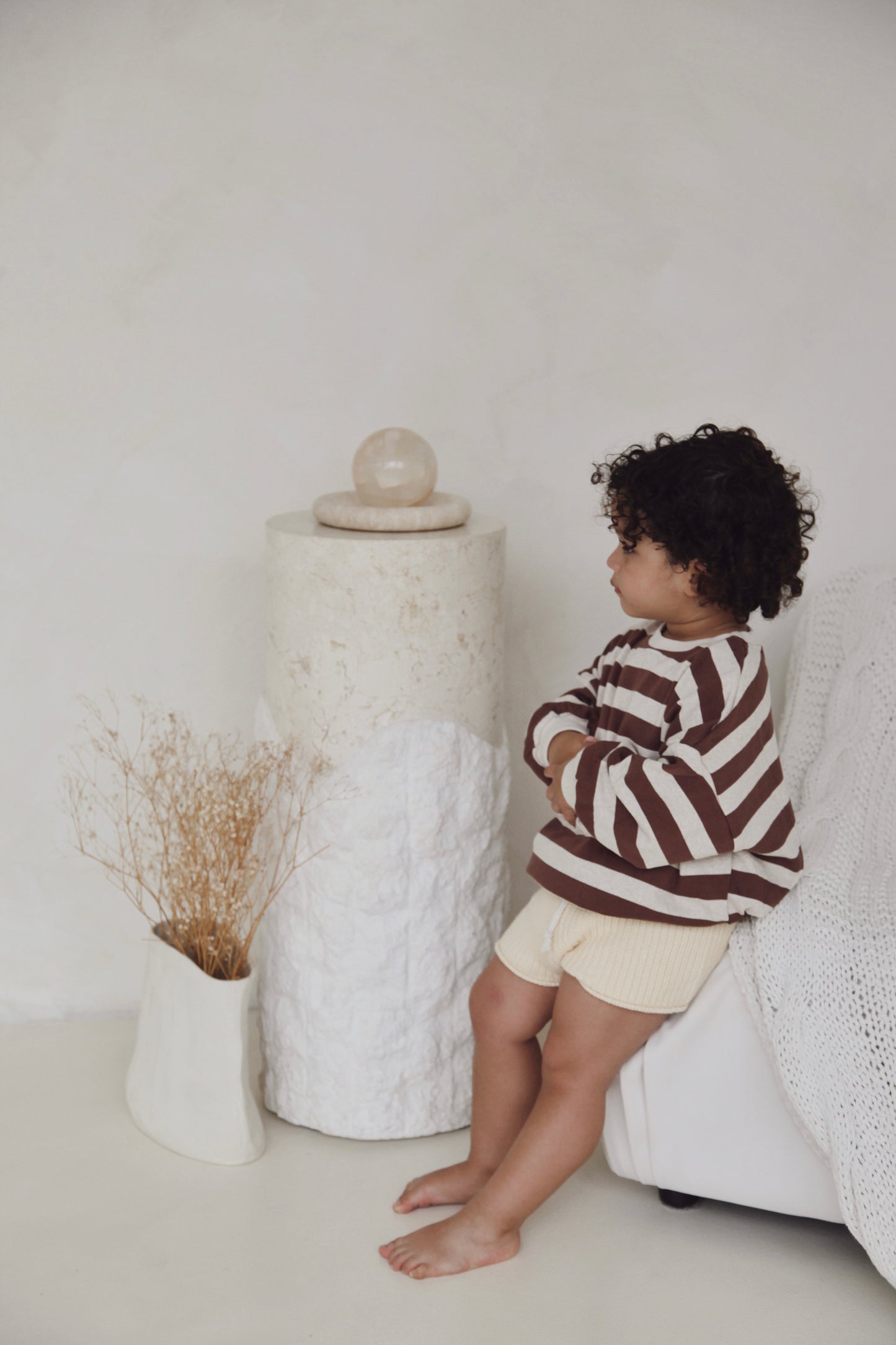 Striped Pullover | Brown/Grey