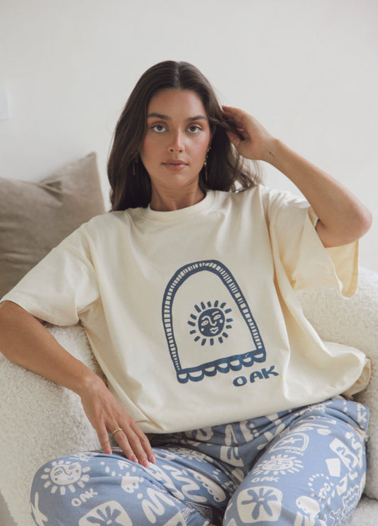 Womens Oasis Oversized Tee | Cobalt