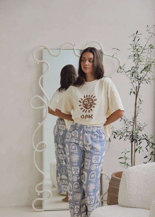 Womens Oasis Oversized Tee | Tobacco Brown