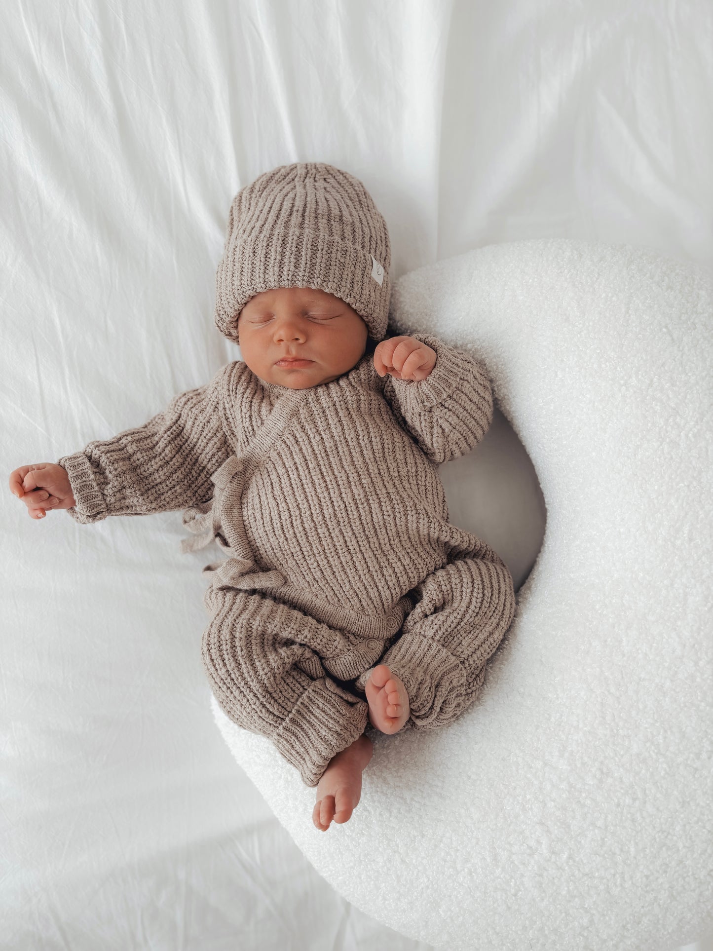 Textured Kimono Romper | Walnut