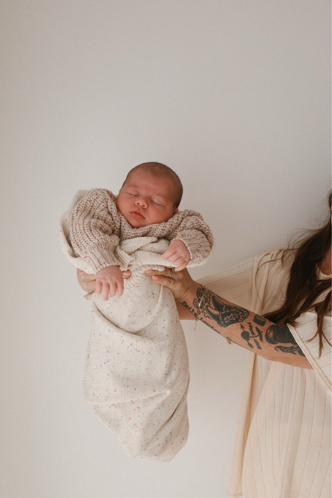 Speckled Knit Blanket | Milk