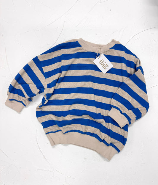 SECONDS Stripe Pullover | Blue/Grey